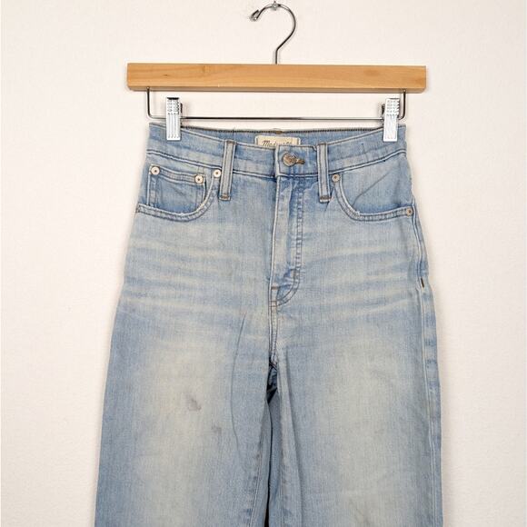 Madewell Light Wash Slim Wide Leg Ankle Cropped Jeans Size 23 - Picture 4 of 9
